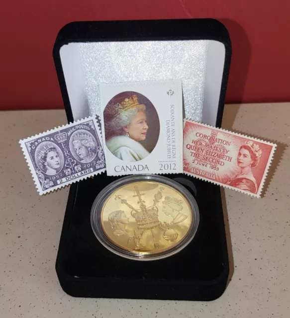 Queen Elizabeth II Diamond Jubilee Old Gold Coin Royal Family Spare The Crown UK