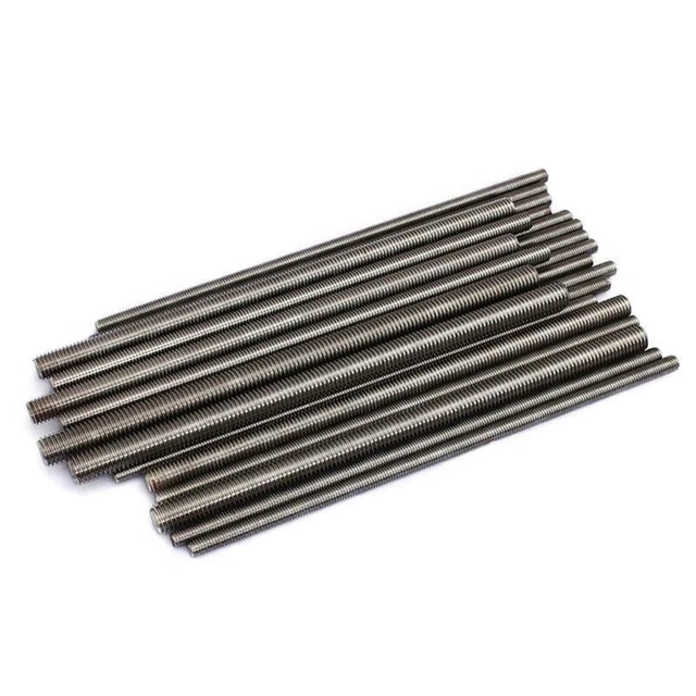 Lotto 250 mm barra filettata acciaio inox per filettatura di collegamento M4-M24, classe di qualità 304