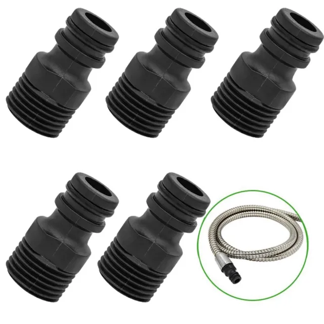 Efficient 5PC 12 BSP Threaded Faucet Adapter for Quick Coupling System