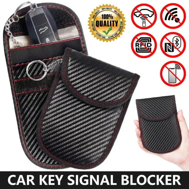 Car Key Signal Blocker Case Faraday Cage Fob Pouch Keyless RFID Blocking Pouch