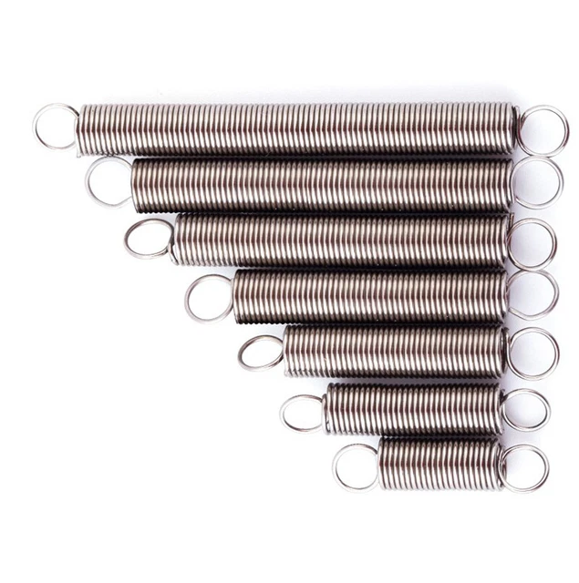 0.3/0.5/0.6mm Wire Dia. x 10~50mm Tension Expansion Springs 304 Stainless Steel
