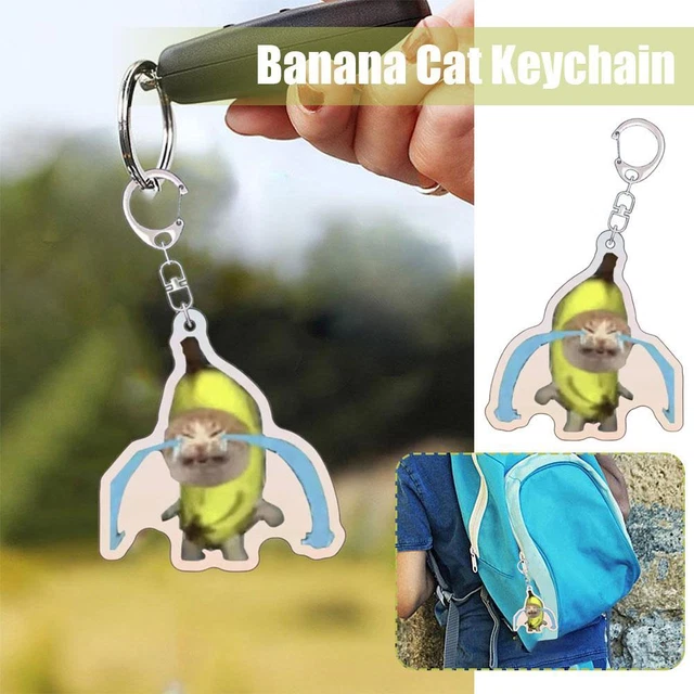 HAPPY BANANA CAT Mobile Phone Chain Student Gift El Gato Meme Funny