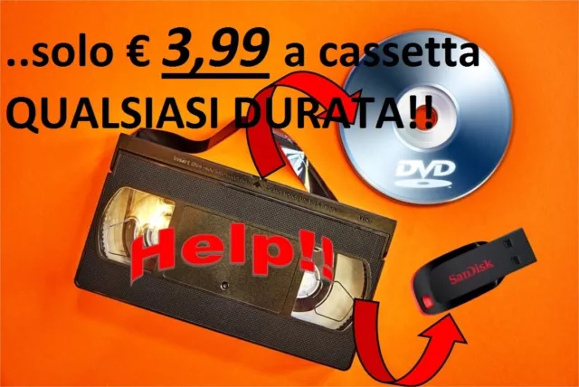 SERVIZIO RIVERSAMENTO RIVERSAGGIO VHS VHSC Video8 Hi8 Digital8 MiniDV Bobine 8mm