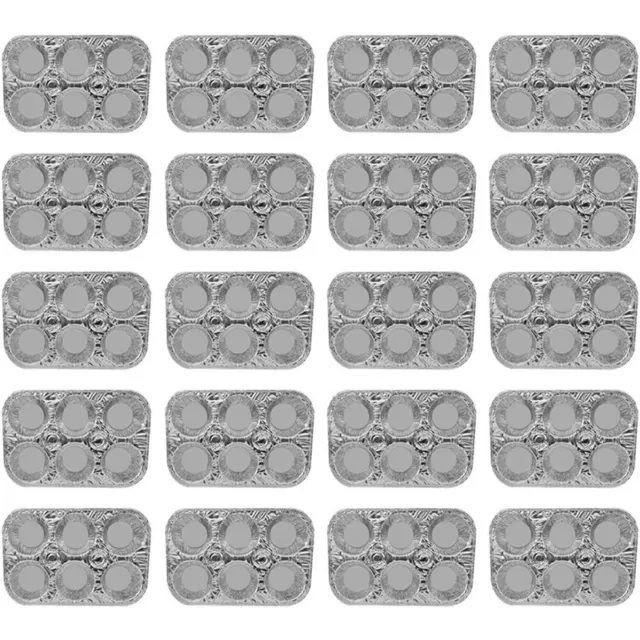 Paquete de 20 Moldes de Aluminio para Muffins de 6 Tazas - Moldes de Alumin3162