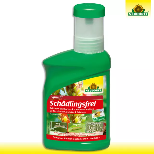 Neudorff Spruzit 250ml Schädlingsfrei Konzentrat Raupen Zikaden Blattläuse Rosen