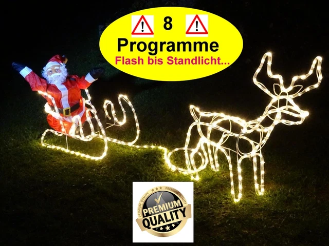 XXL LED Magic Rentier Mit Motorisiertem Kopf – 216 LEDs (36 Flash), IP44, Für Innen & Außen, Weihnachtsdekoration
