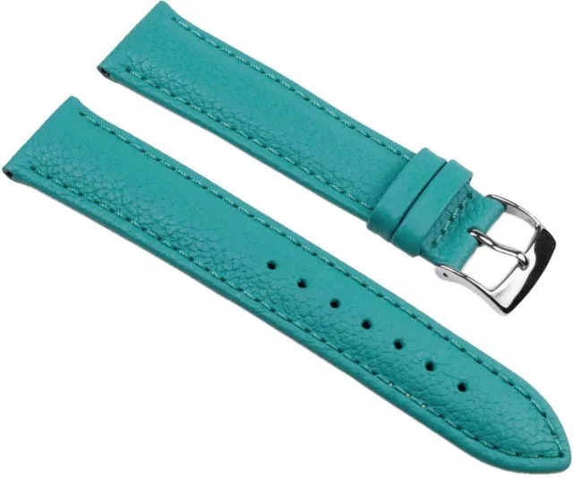 Eulit Decorato Moda Cinturino Orologio Cuoio con Cuciture Rembordiert e Turchese
