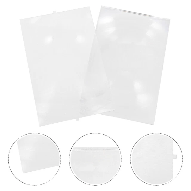 2 Pcs Fresnel-Linse Acrylmaterial Pmma Seitenlupe Zum Lesen Transparent