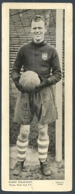 Topical Times Footballer 1938-Preston North End-Harry Holdcroft