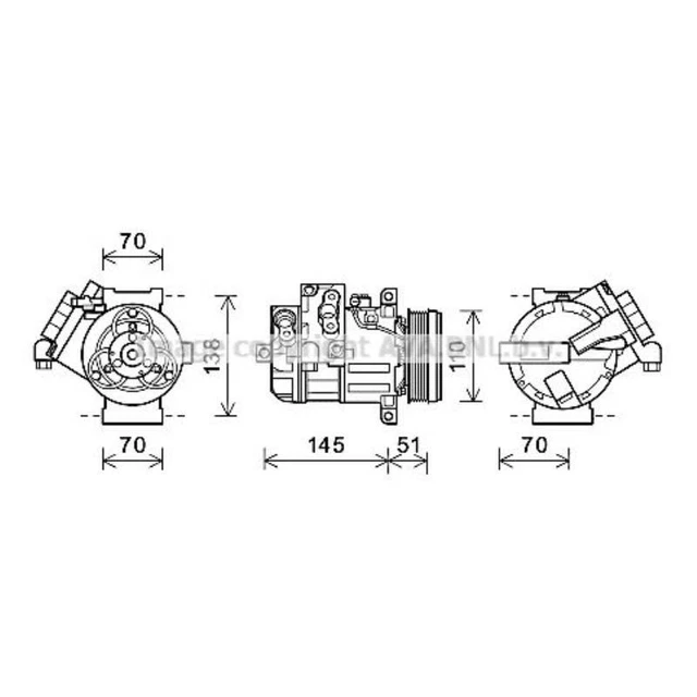 Frankberg Klimakompressor Für Suzuki Grand Vitara 1.9 DDiS 2005-2015 - Mit Kupplung & Öl