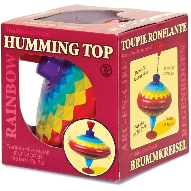 RAINBOW HUMMING TOP 09817 Traditional Metal Spinning Top Colours Kids