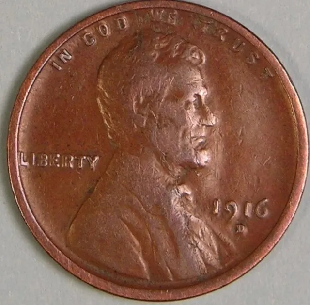 1916 D Lincoln Wheat Penny - G/VG