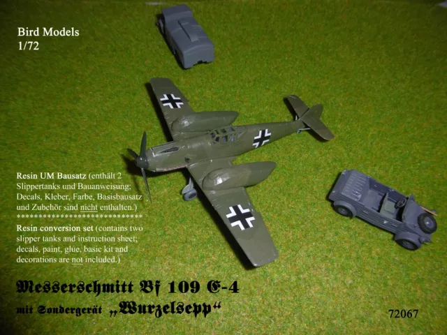 Messerschmitt Bf 109 E-4 mit "Wurzelsepp"  1/72 Bird Models UMbausatz/conversion