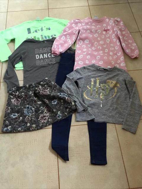 6x GIRLS T-SHIRT JUMPER TOP SKIRT JEGGING BUNDLE Age 11-12 Zara Hype HP Primark+