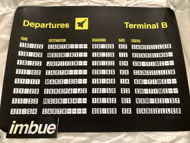 Imbue - DEPARTURE - 2019 Hand Signed and Numbered limited Street Art Print