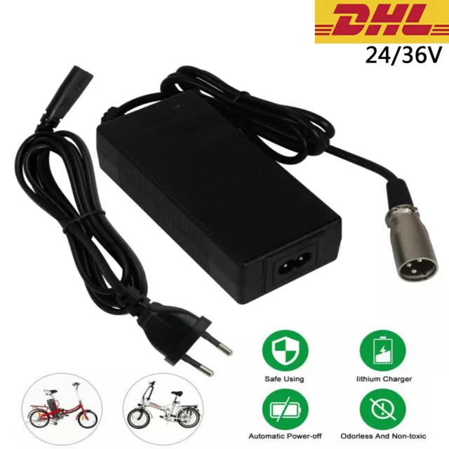 Cargador para Batería 24V 10Ah / 36V 10Ah Litio Iones para E-Bike Recargable