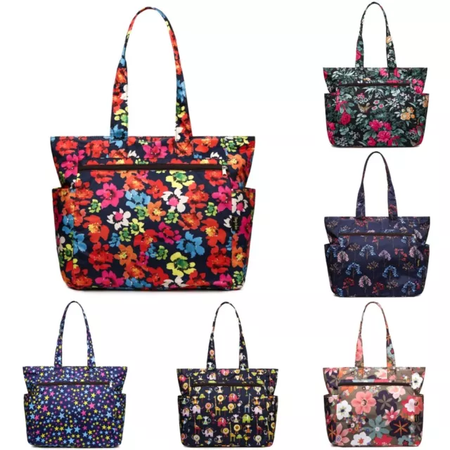 Women Beach Bags Large Capacity Tote Bag Outdoor Ladies Multi Pockets Zipper