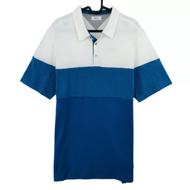 Adidas Adipure Golf Blu Navy Filieri Maglietta Polo Taglia M