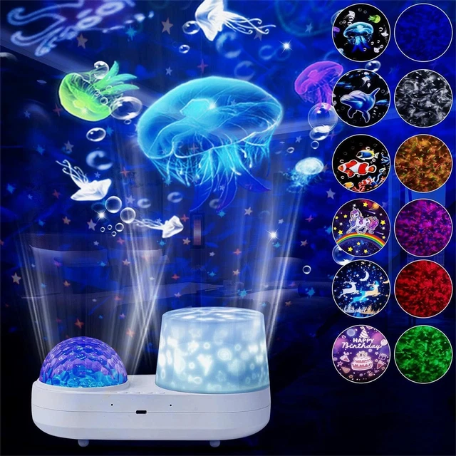 Starry Sky Projector - Star Night Light Upgraded Smart WIFI Ocean Waving Lights Moon (LL4)(F58)
