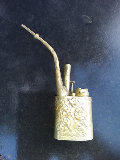 Pipe Traditionnelle Chinoise En Résine - Longue Tige Fine (41 Cm), Design Lion, Cadeau Pour Fumeur, Avec Boîte