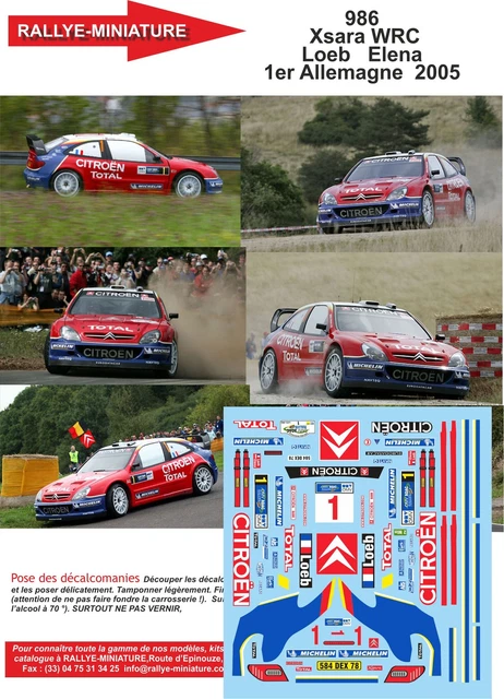 Décalcomanies 1/18 Citroën Xsara WRC Sébastien Loeb – Rallye Argentine 2006