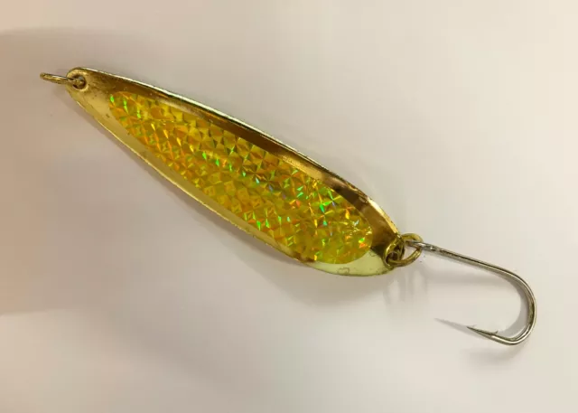KROCODILE SPOON CASTING 7oz Holographic Laser Fishing Lure Siwash Hook -  Gold $4.50 - PicClick