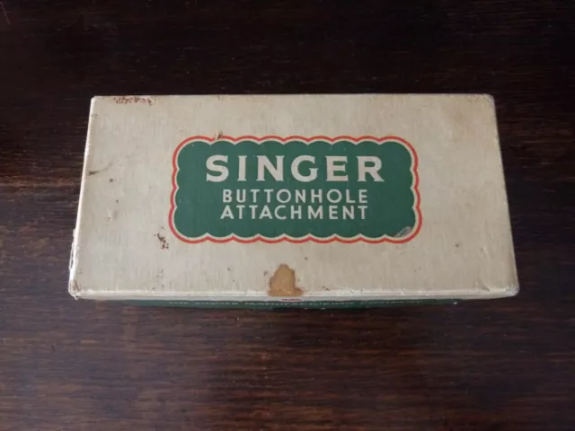 Vintage Singer Sewing Machine Buttonhole Attachment, Boxed, No Manual