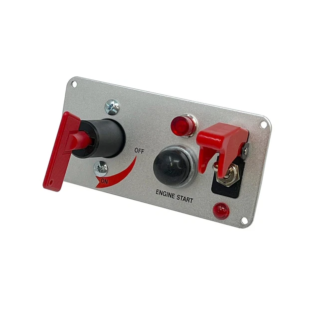 DASH SWITCH PANEL with Light Battery Disconnect/Push Button/Toggle