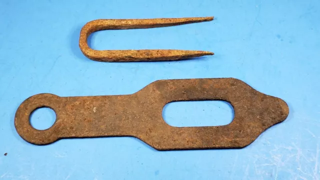 Antique Barn Door Gate Hasp Latch Lock Hand Forged 7 1/8"" L  1/8" Thick