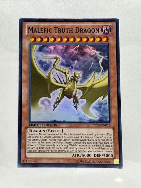 YuGiOh! Malefic Truth Dragon - CT09-EN016 - Limited Edition - Super Rare - NM