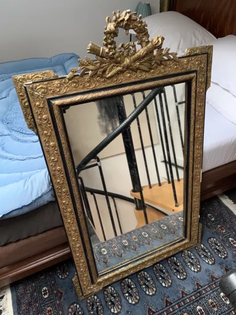 Antique 19th CENTURY FRENCH GILT WALL MIRROR