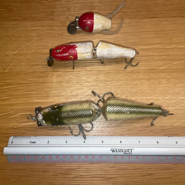 SEA BEE- LUHR JENSEN 3 Topwater Lures: Chartreuse/Brown Trout