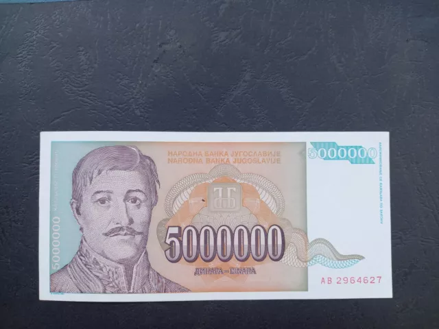 YUGOSLAVIA  5 Million Dinara 1993