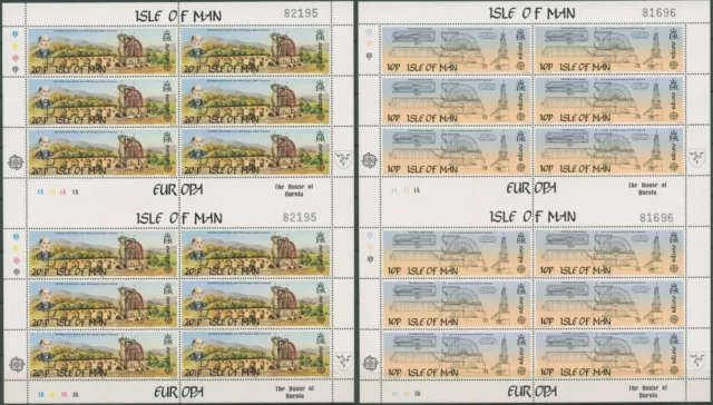 Isle of Man 1983 Europa CEPT Große Werke 240/41 Ganzer Bogen postfrisch(SG97788)