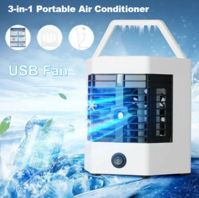 Portable Mini Air Conditioner AC Personal Cooler Cooling Fan Humidifier Purifier