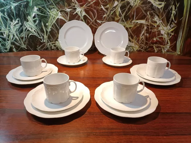 Rosenthal Germany Monbijou Bianco - Pregiato 18 Pezzi Servizio / 6 Persone