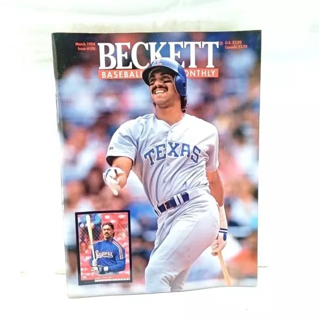 Beckett Baseball Card Monthly March 1994 Juan Gonzalez Texas Rangers