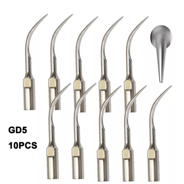 10PCS GD5 Dental Ultrasonic Scaler Scaling Tip For SATELEC DTE NSK Handpieces