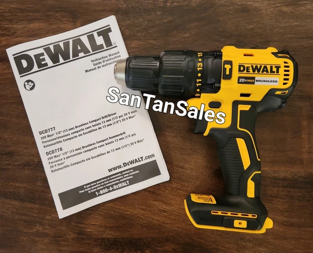 DEWALT DCD778 CORDLESS/BRUSHLESS 20V MAX 1/2