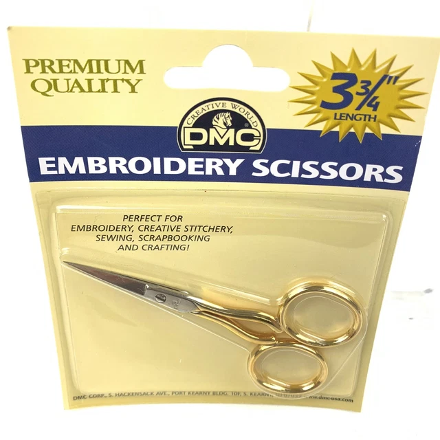 Tijeras bordadas Dmc calidad premium hechas en Italia 3 3/4"" pinza de costura artesanal