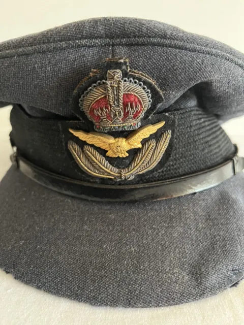 An Interesting World War Two Original RAF Officers peaked Cap