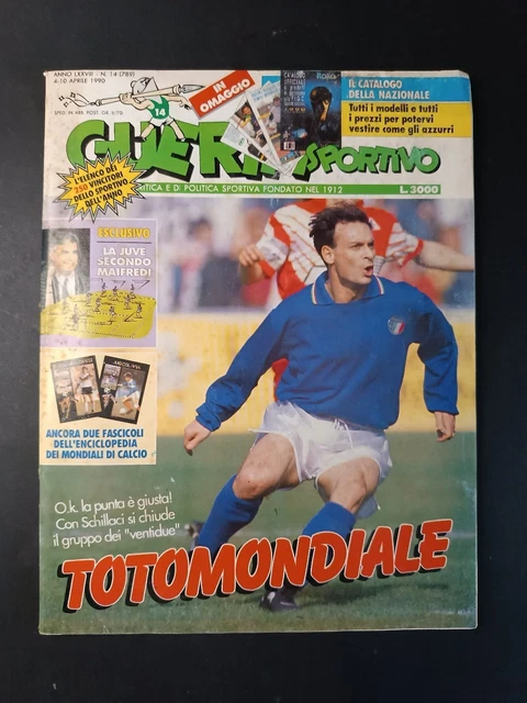 RIVISTA GUERIN SPORTIVO numero 14 anno 1990 Schillaci (con cedola e fascicolo) EUR 5,00 - ES