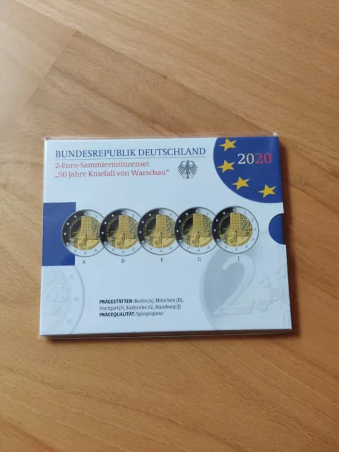 BRD 2 Euro SM - Set 2020 - 50 Jahre Kniefall von Warschau PP 2