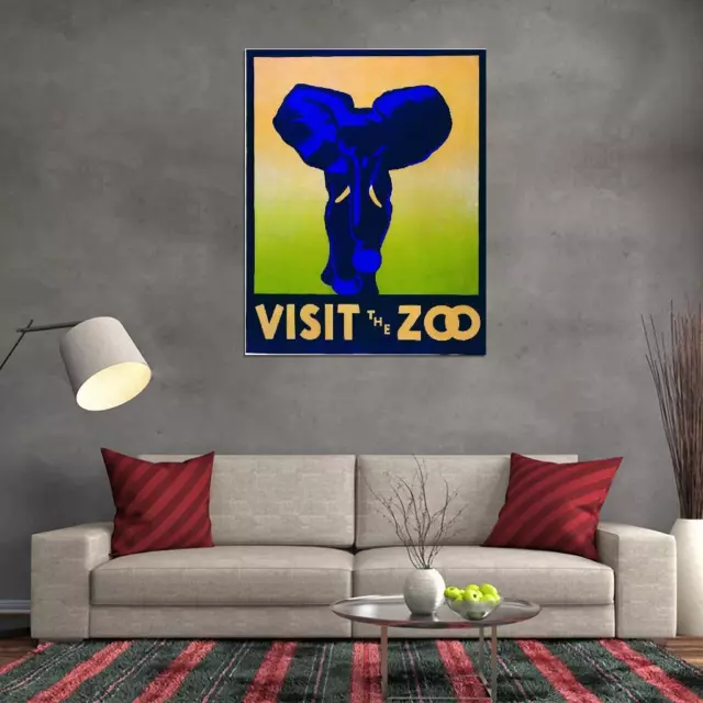 95851 Visit the Zoo Elephant Wild Animals United Decor Wall Print Poster 2