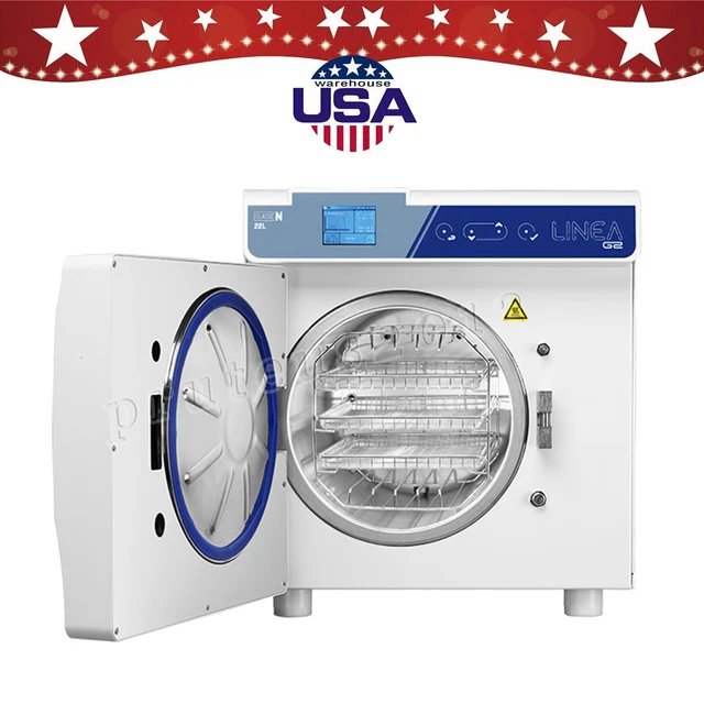 22L Dental Lab Autoclave Steam Sterilizer Medical Sterilization Equipment USA