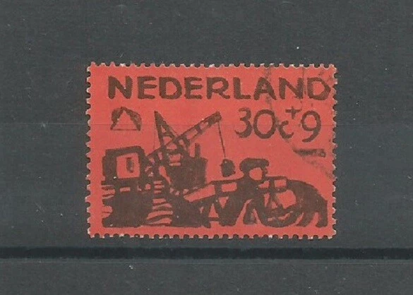 Netherlands 1959 Cultural & Social Relief Fund 30c+9c Black On Red Used SG 881