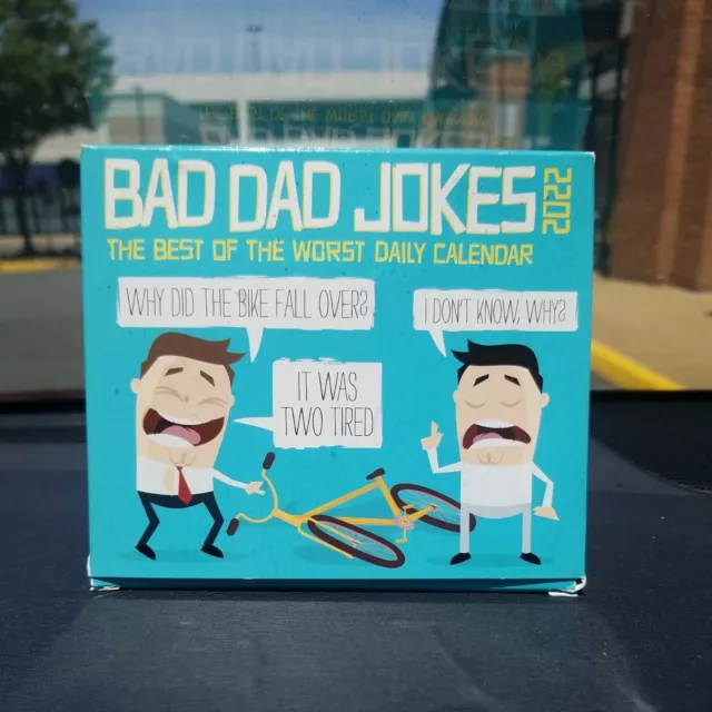 BAD DAD JOKES 2022 Box Calendar Daily Humor Desktop by Willow Creek