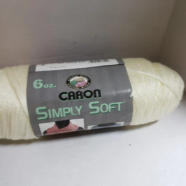 CARON SIMPLY SOFT Acrylic Yarn Off White Worsted Weight 6 oz 4 1.99