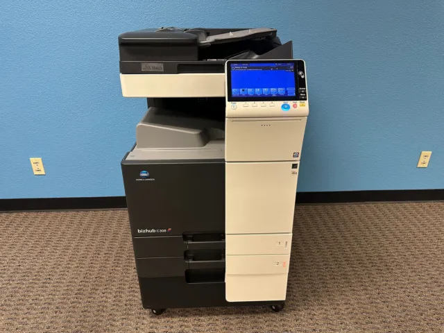 Demo Konica Minolta Bizhub C308 Color Copier Printer Scanner Fax Low 7K Usages