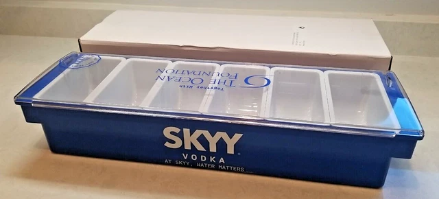 SKYY Vodka Bar Caddy Garnish Tray Removal Condiment Container